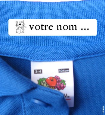 étiquettes Vêtements Enfants