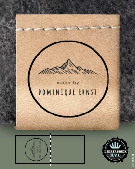 24 Leren labels | Leren labels met logo | Gepersonaliseerde leren labels
