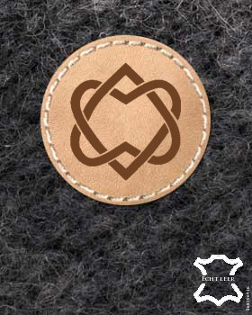 24 Leren labels | Leren labels met logo | Gepersonaliseerde leren labels