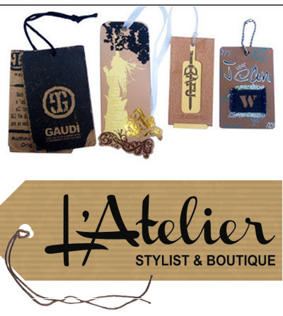 Kraftpapier hangtags met logo | Gepersonaliseerde hanglabels