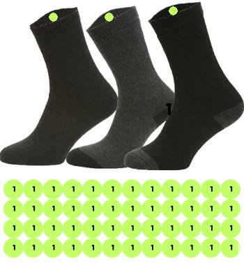 48 Opeenvolgend genummerde labels voor kleding | Labels voor sokken | Labels met initialen